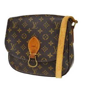 LOUIS VUITTON Saint Cloud GM Shoulder Bag Monogram Leather Brown M51242 33YC154